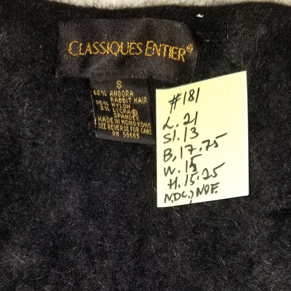 #181, N W/O T, size S, Classiques Entier, angora blend turtleneck short sleeve - Picture 12 of 13